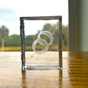 Stuart Crystal Paperweight Book Memento Collection “Always” “Wedding” Keepsake